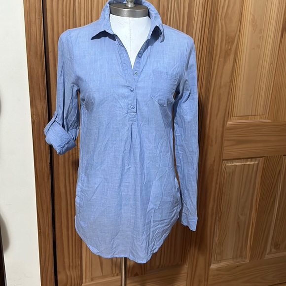 PROTOTYPE 6 BUTTON DOWN BLUE BLOUSE WORN ONCE - Picture 1 of 12